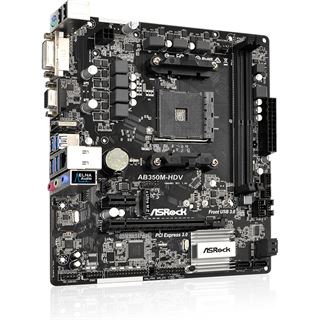 ASRock AB350M-HDV Rev.3.0 AMD B350 So.AM4 Dual Channel DDR4 mATX