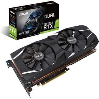 11GB Asus GeForce RTX 2080 Ti Dual Advanced Aktiv PCIe 3.0 x16