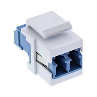 InLine LWL Keystone Snap-in Kupplung wei&szlig;, Duplex LC/LC,