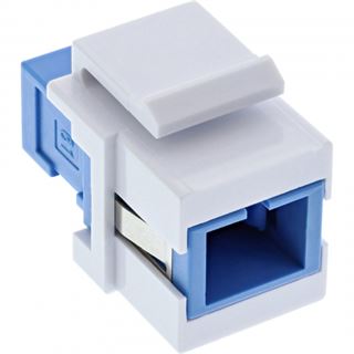 InLine Fiber optical Keystone Snap-in adaptor white, simplex SC/SC,