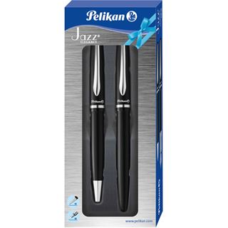 Pelikan Kugelschreiber + F&uuml;ller Jazz Elegance Metall schwarz