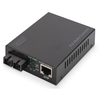 Digitus Konverter Gigabit PoE Singlem.Media RJ45/SC SM PSE