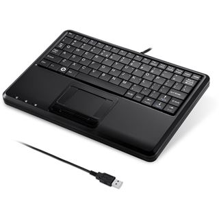 Perixx Tastatur PERIBOARD-510 H PLUS, USB, Super Mini Touchpad