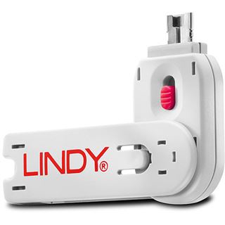 Lindy Schl&uuml;ssel f&uuml;r USB Port Schloss pink