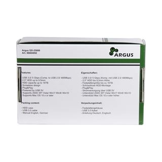 Inter-Tech HDD Case Argus GD-25000, USB 3.0