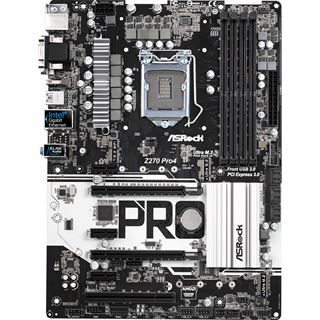 ASRock Z270 Pro4 Intel Z270 So.1151 Dual Channel DDR ATX Bulk Artikel