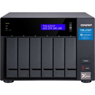 QNAP TVS-672XT-i3-8G, 8GB RAM, 1x 10GBase-T, 2x Gb LAN