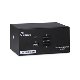 Inter-Tech KVM Switch KVM AS-22HA Metall