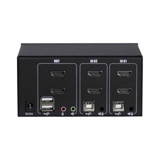 Inter-Tech KVM Switch KVM AS-22HA Metall