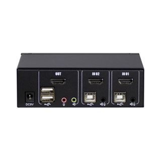 Inter-Tech KVM Switch KVM AS-21HA Metall