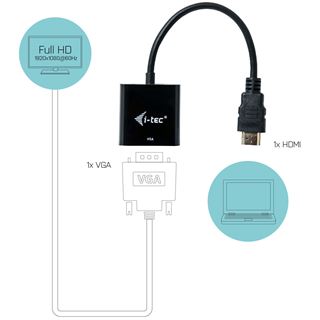 I-TEC Adapter HDMI zu VGA Aufloesung Full-HD 1920x1080/60 Hz