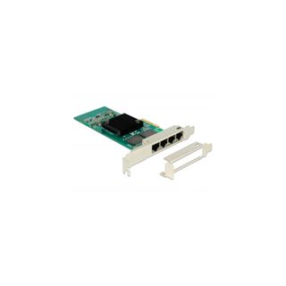 Delock PCIe x4 Gigabit LAN 4x RJ45 +Low Profile i350