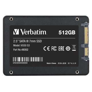 512GB Verbatim Vi550 S3 2.5" (6.4cm) SATA 6Gb/s 3D NAND (49352)