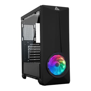 Azza Arc 241 mit Glasfenster Midi Tower ohne Netzteil schwarz