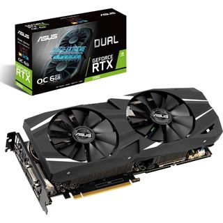 6GB Asus GeForce RTX 2060 Dual OC Aktiv PCIe 3.0 x16 (Retail)