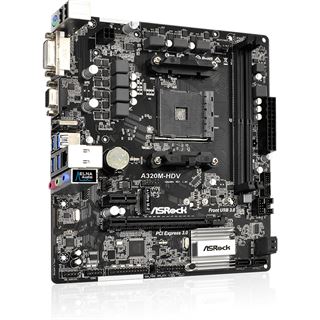 ASRock A320M-HDV AMD A320 So.AM4 Dual Channel DDR4 mATX