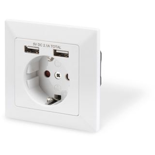 Digitus Steckdose mit 2 USB-Ports