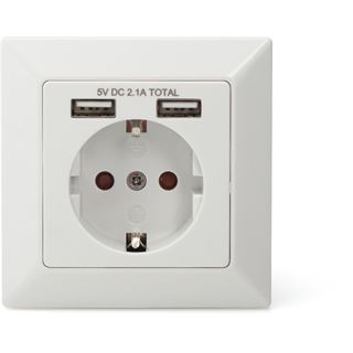 Digitus Steckdose mit 2 USB-Ports