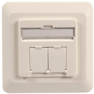 EFB Elektronik Datendose Cat.6A 500MHz oben/unten,Unterputz,2xRJ45,