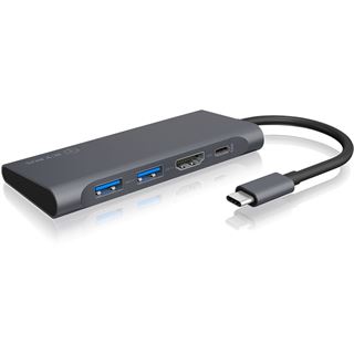 ICY BOX IB-DK4022-CPD USB Type-C Notebook DockingStation Aluminium