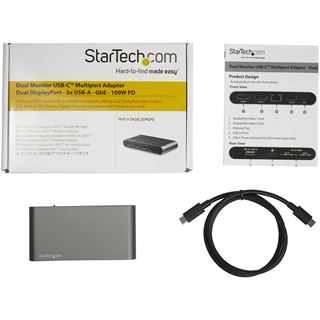 Startech Dual Monitor USB-C Multiport Adapter - Windows - 2 x 4K DP -