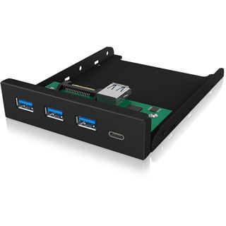 Icy Box IB-HUB1418-i3 Frontalpanel mit Type-C 1x USB3.0 und Type-A 3x