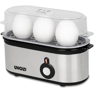 Unold 38610 Eierkocher Mini, Edelstahlgeh&auml;use, 1-3 Eier, 210 W