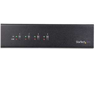 STARTECH.COM 4 Port Dual Monitor DVI KVM Switch mit USB 3.0 Hub - 4k