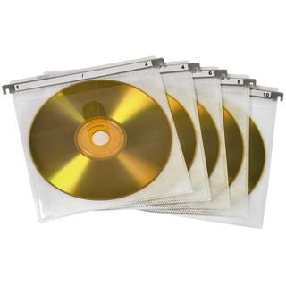 Hama 50er Pack weiße CD/DVD Doppel- Schutzhüllen für