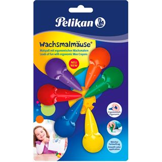 Pelikan Wachsmalmäuse farbig sortiert 6er Blister