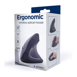 Gembird Ergonomic ERGO-01 2.4 GHz schwarz (kabellos)