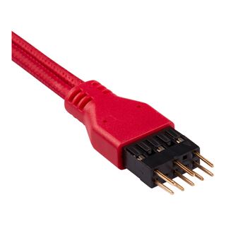 Corsair Premium Sleeved Frontpanel Kabel Verlängerungskit, rot