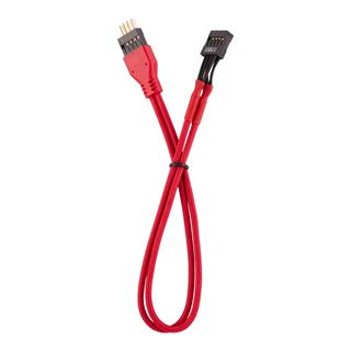 Corsair Premium Sleeved Frontpanel Kabel Verlängerungskit, rot