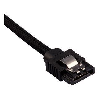 Corsair Premium Sleeved SATA-Kabel 30cm, schwarz