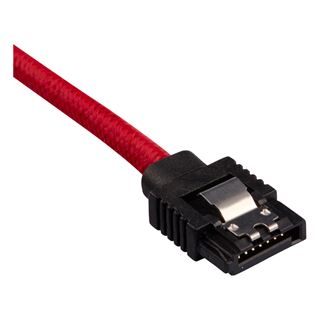 Corsair Premium Sleeved SATA-Kabel 30cm, rot