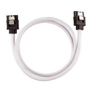 Corsair Premium Sleeved SATA-Kabel 60cm, weiss