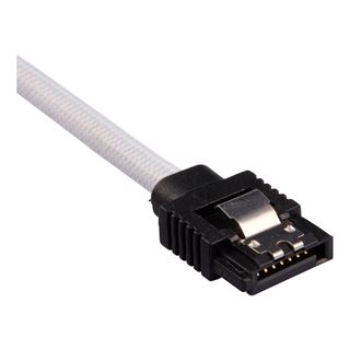 Corsair Premium Sleeved SATA-Kabel 60cm, weiss