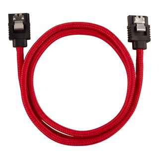 Corsair Premium Sleeved SATA-Kabel 60cm, rot