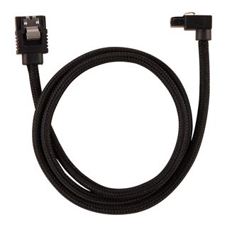Corsair Premium Sleeved SATA-Kabel gewinkelt 60cm,schwarz
