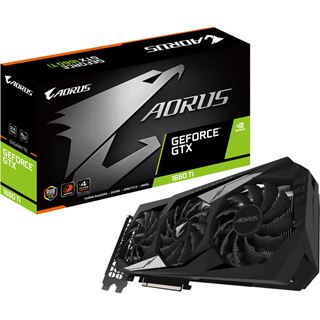 6GB Gigabyte GeForce GTX 1660 Ti AORUS Aktiv PCIe 3.0 x16 (Retail)