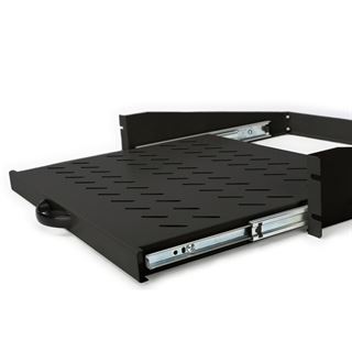 Digitus 2HE ausziehb. Fachboden f. Schr. ab 450mm Tiefe schwarz RAL