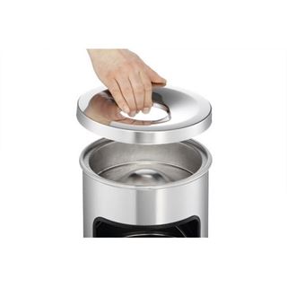 Durable Papierkorb Safe mit Ascher rund silber
