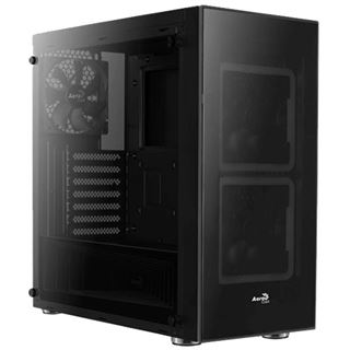 AeroCool Tor mit Sichtfenster Midi Tower ohne Netzteil schwarz