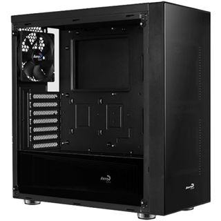 AeroCool Tor mit Sichtfenster Midi Tower ohne Netzteil schwarz