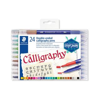 STAEDTLER Kalligraphie-Doppel-Fasermaler, 24er Etui
