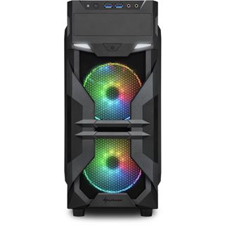 Sharkoon VG7-W RGB mit Sichtfenster Midi Tower ohne Netzteil schwarz