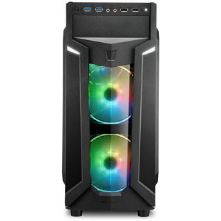 Sharkoon VG6-W RGB mit Sichtfenster Midi Tower ohne Netzteil schwarz