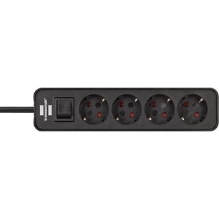 (&euro;4,73*/1m) 1.50m Brennenstuhl Steckdosenleiste Ecolor Schwarz 4