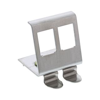 InLine Keystone SNAP-In Metall-Modulhalter, 2-fach für Hutschiene