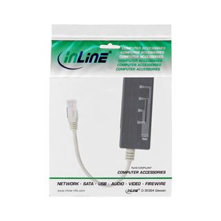 InLine 4-fach Telefon Port Splitter, RJ45 Stecker an 4x RJ45 Buchse,